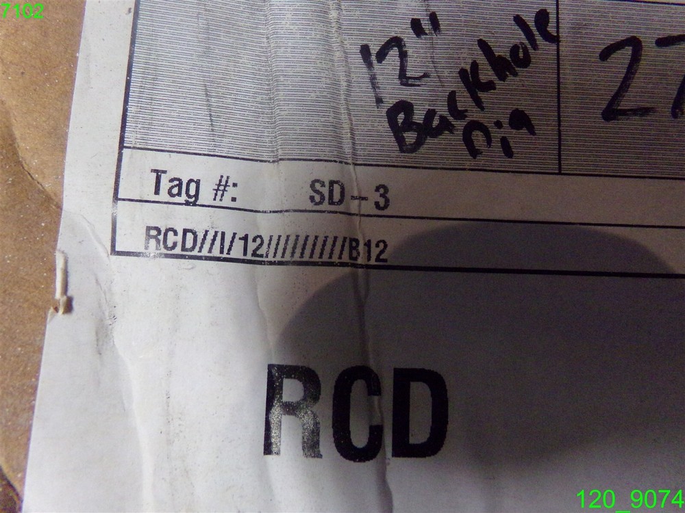 PRICE 27" DIA. DIFFUSER 12" BACK SIDE HOLE DIA. RCD12 SD-3 - NEW