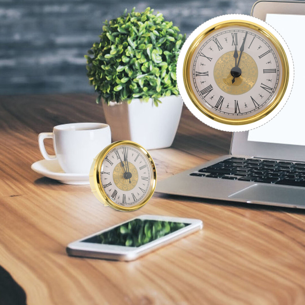Retro Clock Insert DIY Round Clock Head Silent Clock Head Insert Quartz Clock