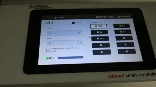 INFRA RED SHRINK CONTROLLER | EXMORE IRDC-2000 INFRA RED SHRINK CONTROLLER