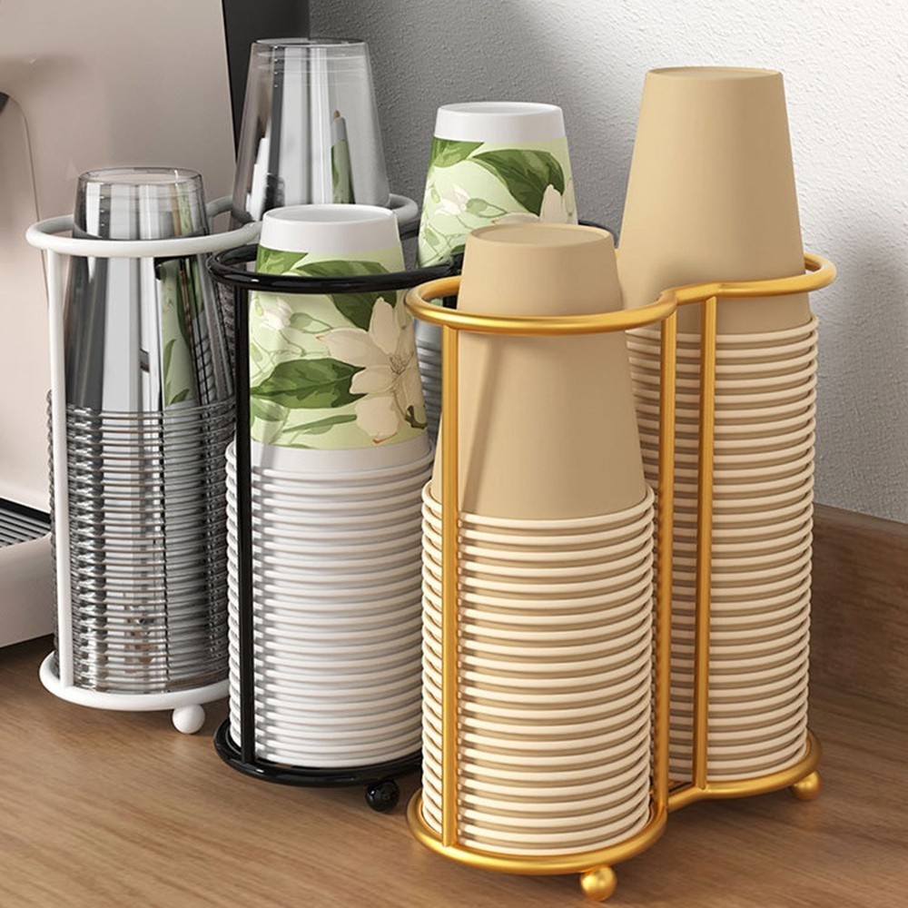 Maximize Countertop Space with This Cup Storage Rack Designed for Quick Access