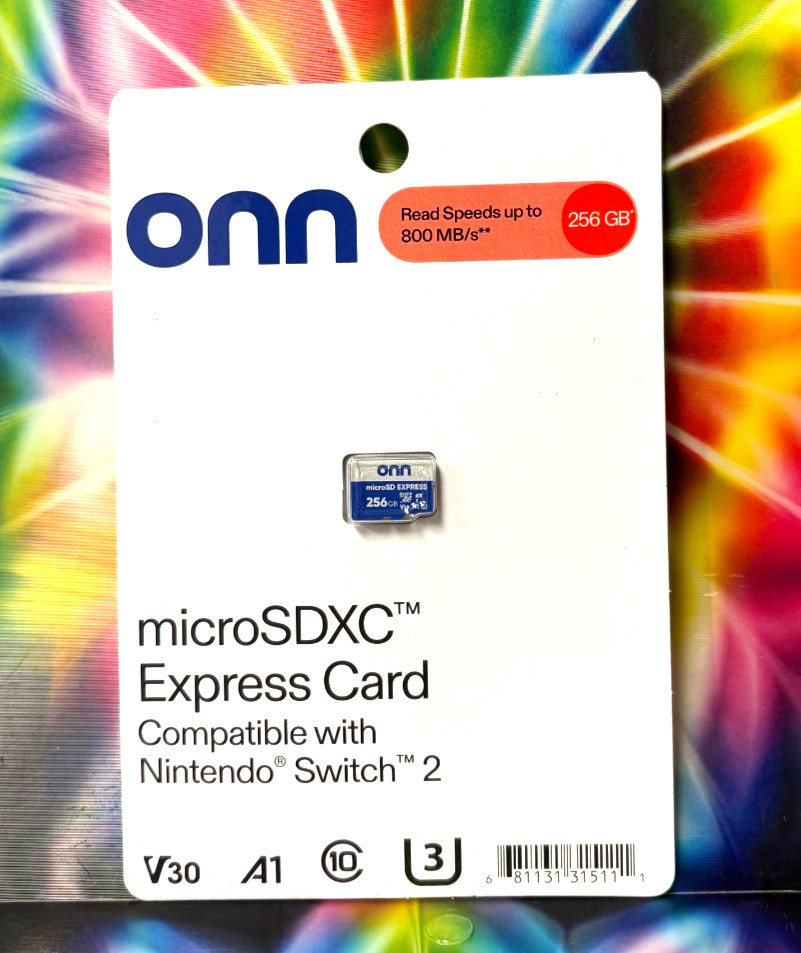 ONN Micro SDXC EXPRESS CARD 256GB Compatible with Nintendo Switch 2