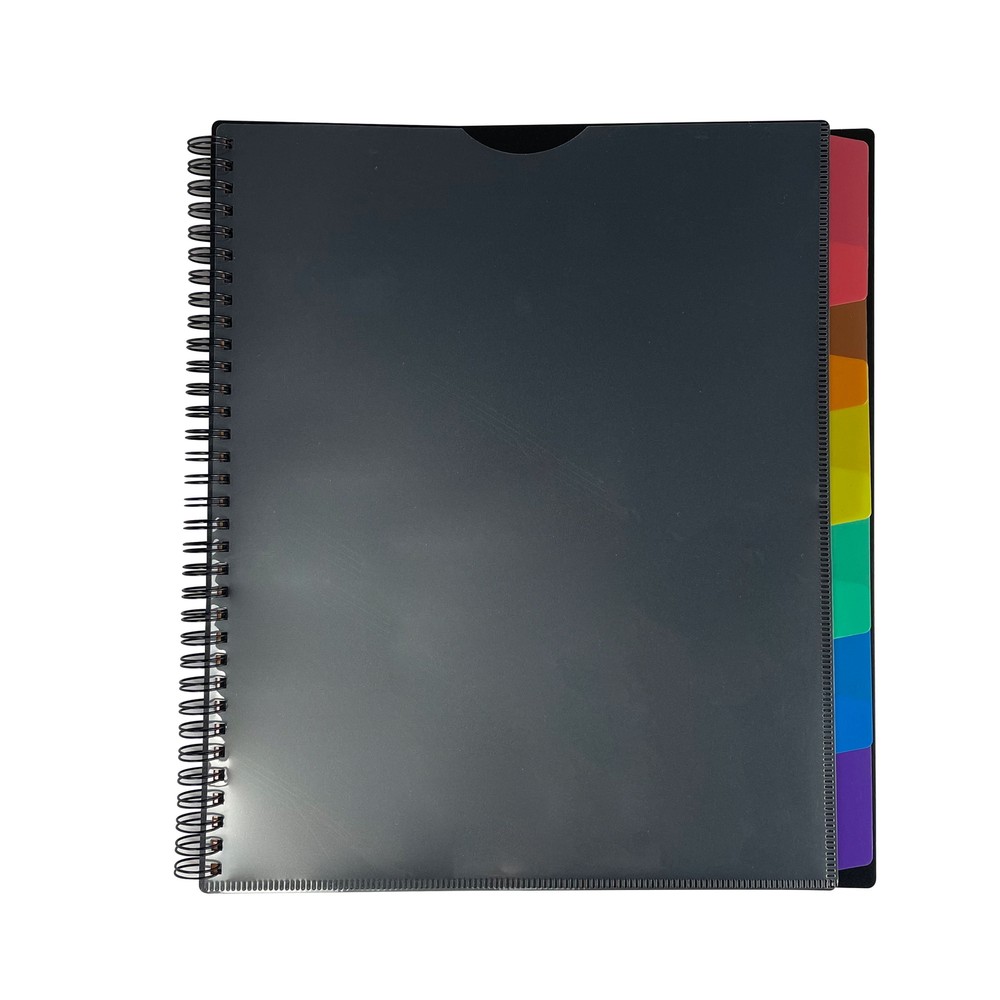 SCHOOL ORGANIZER FILE NOTEBOOK 12 Pocket Spiral Bound Plastic