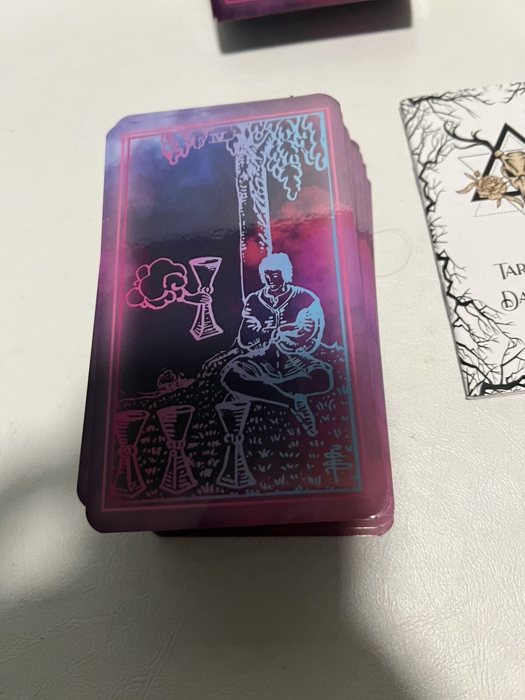 Neon Tarot Decks Set Fortune Telling Dark Forest