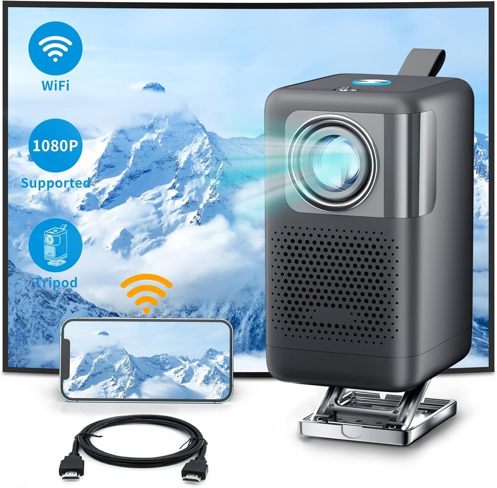Leapwell Outdoor Wifi Projector Black