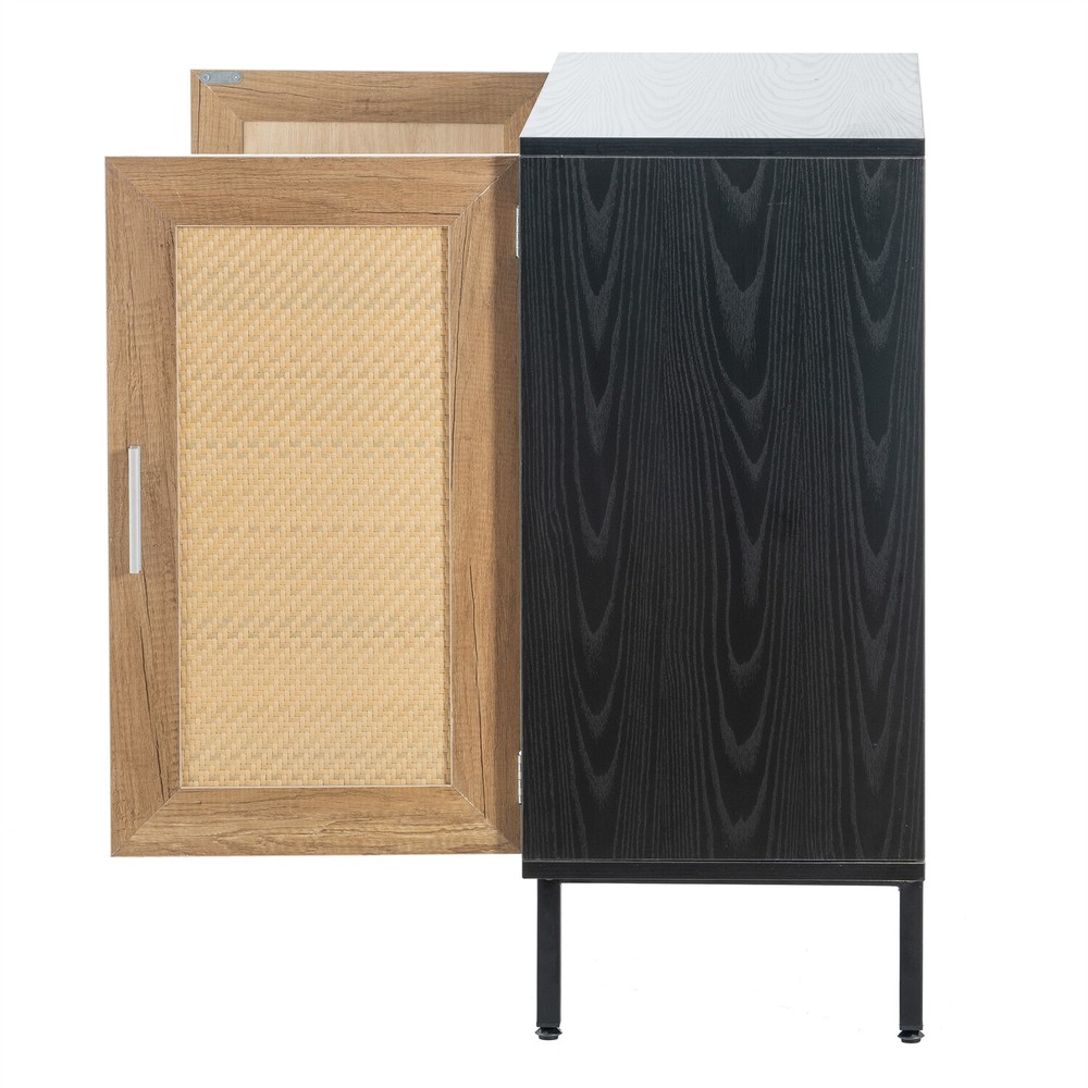Rattan Cabinets Sideboard Buffet Storage Cabinet Accent Cupboard for Kitchen
