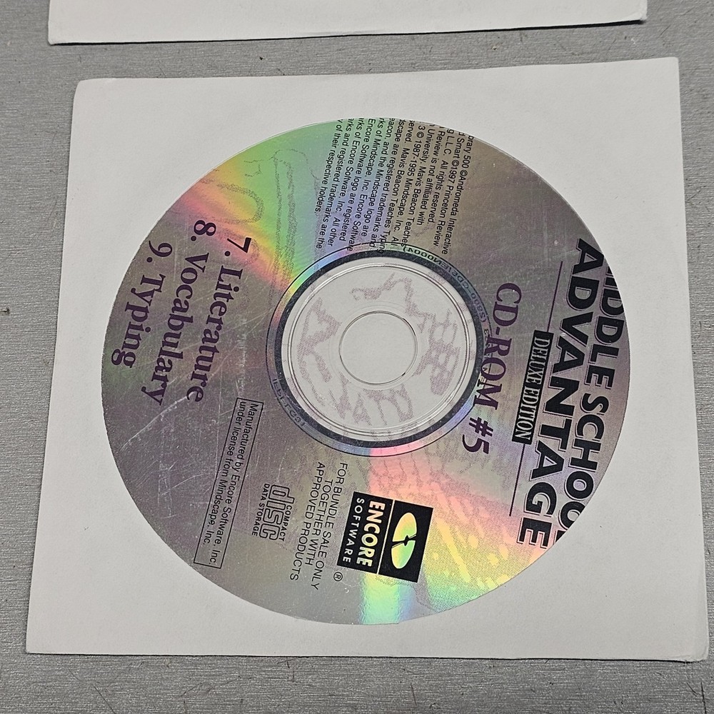 Middle School Advantage Deluxe Edition Educational CD-ROM Lot Complete