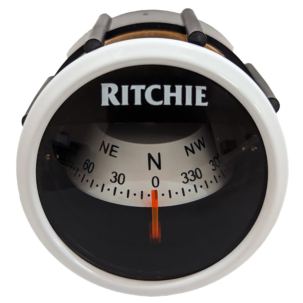 Pivot LED White Dial 12 Volt Green LED Dash Mount Compass