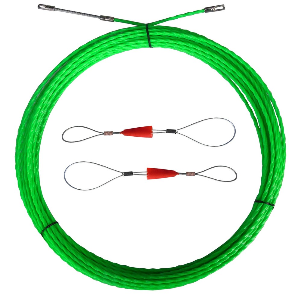 20m Electrical Wire Cable Fish Tape Threader Puller Line Green Diameter 4.5mm