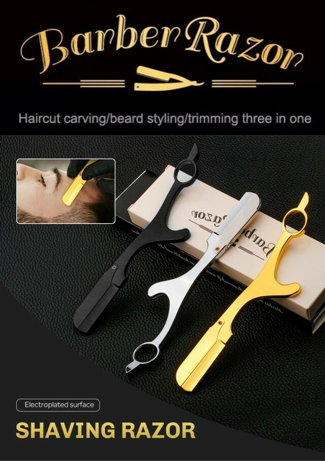 Back Katana Straight Barber Razor