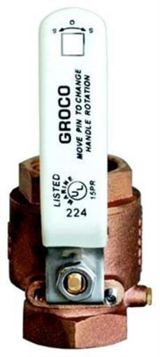 Groco IBV2000 Bronze Full-Flow In-Line Ball Valve IBV-2000