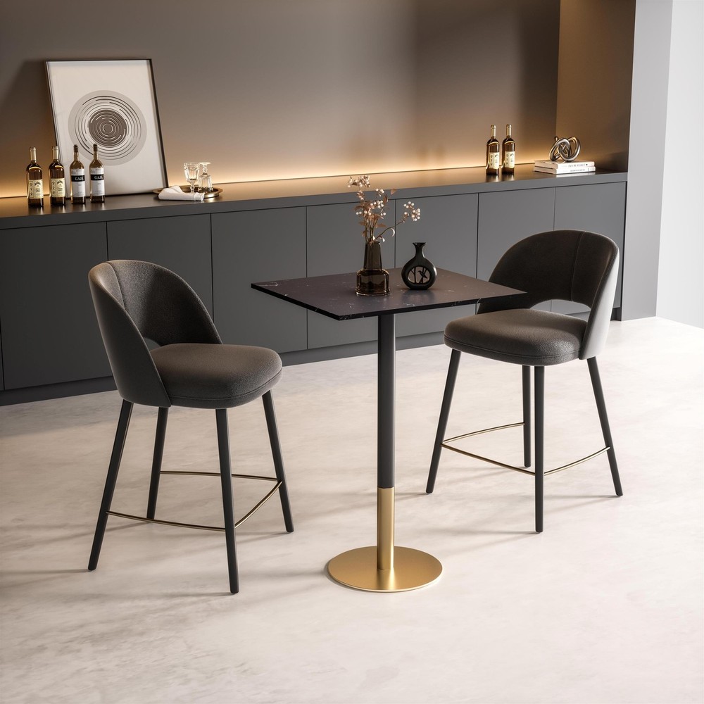 Elegant Decor Ronan 28" Pub Table in Black