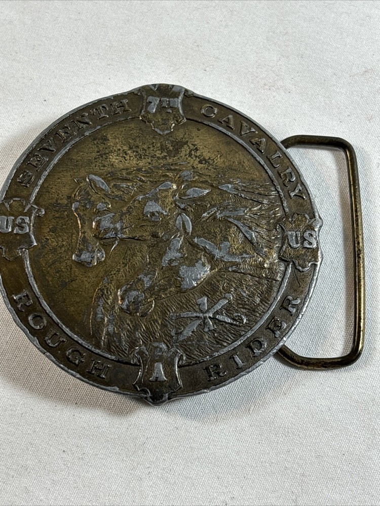 US Seventh Cavalry Rough Rider Belt Buckle