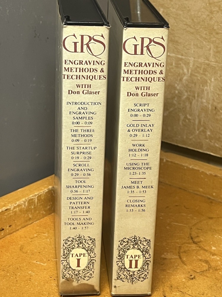 GRS Engraving Methods & Techniques VHS Tape by DON GLOSER ~