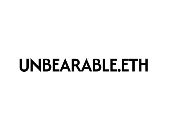 Unbearable.eth Etherium Domain Name on OpenSea