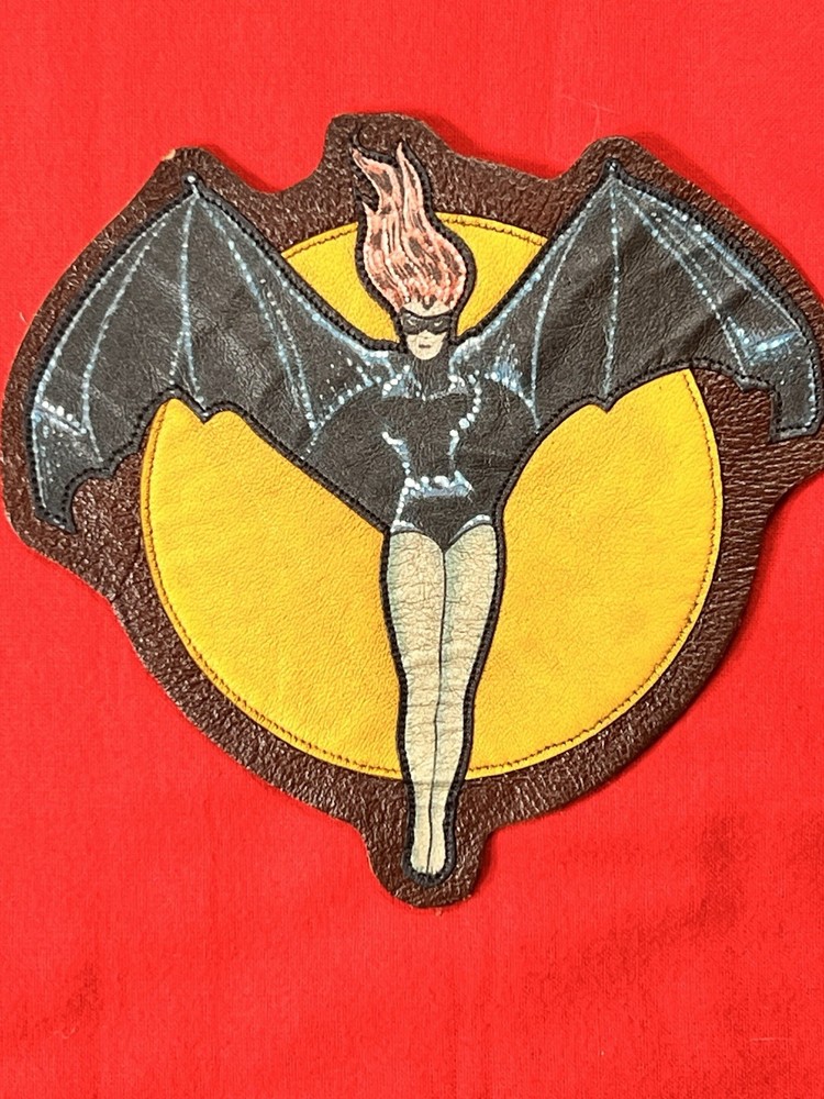WWII "VF(N) -90" ("Bats")  USN Night Fighter LEATHER JACKET PATCH, Multi-layer