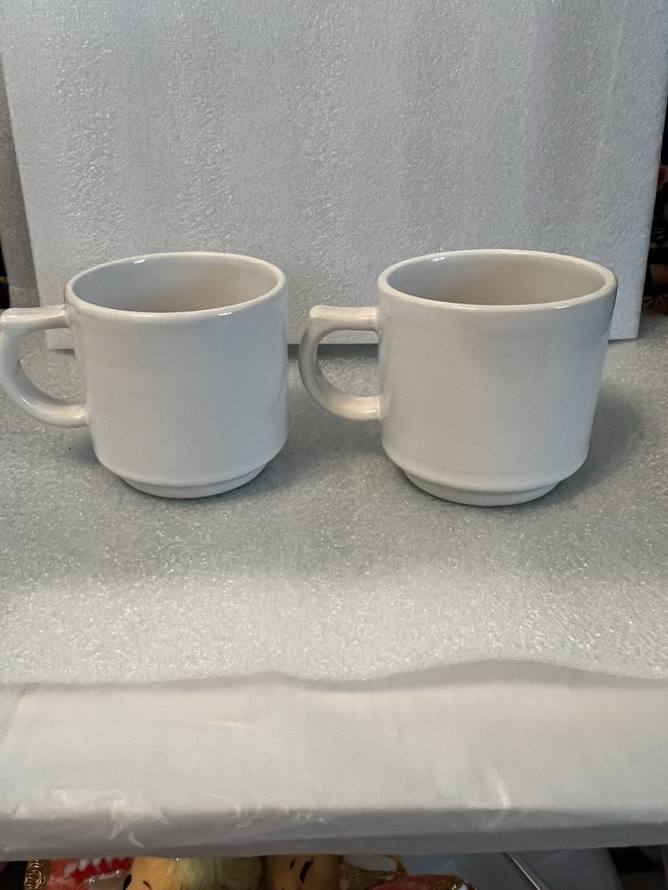 2 Fiesta® Stacking Mugs Blue Christmas Tree (White)
