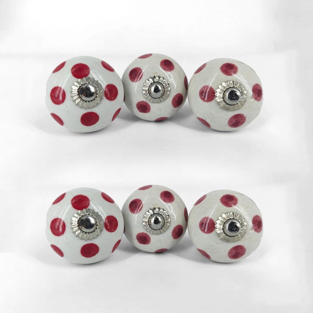 Handamde Pink Ceramic Stone Cabinet Knobs, Vintage Decorative Drawer Pulls fo...
