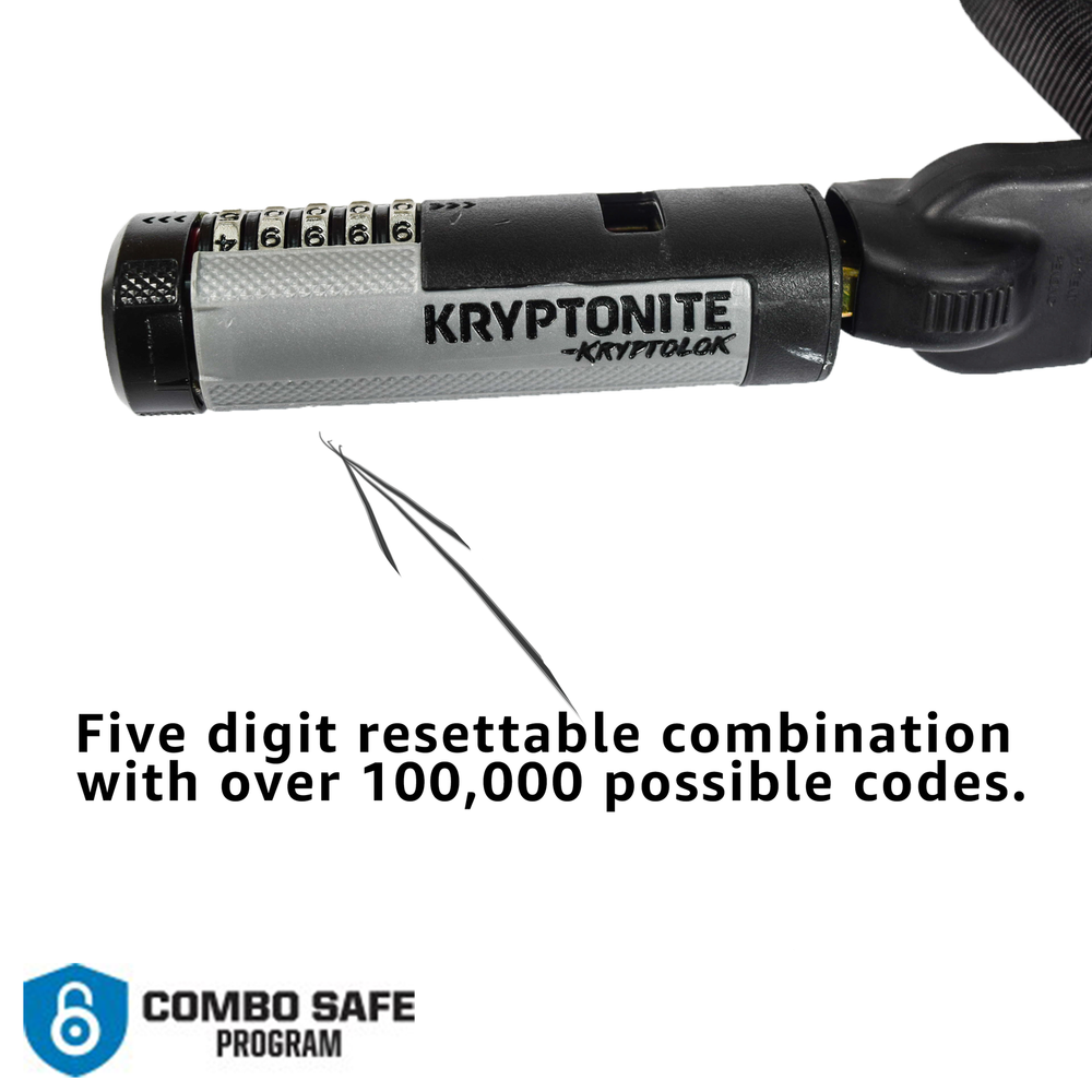 Kryptonite 003274 KryptoLok 912 Combo Chain Lock - 120cm