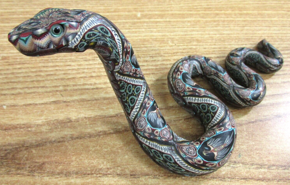 POLYMER CLAY SNAKE SCULPTURE / THUNDERBIRDS