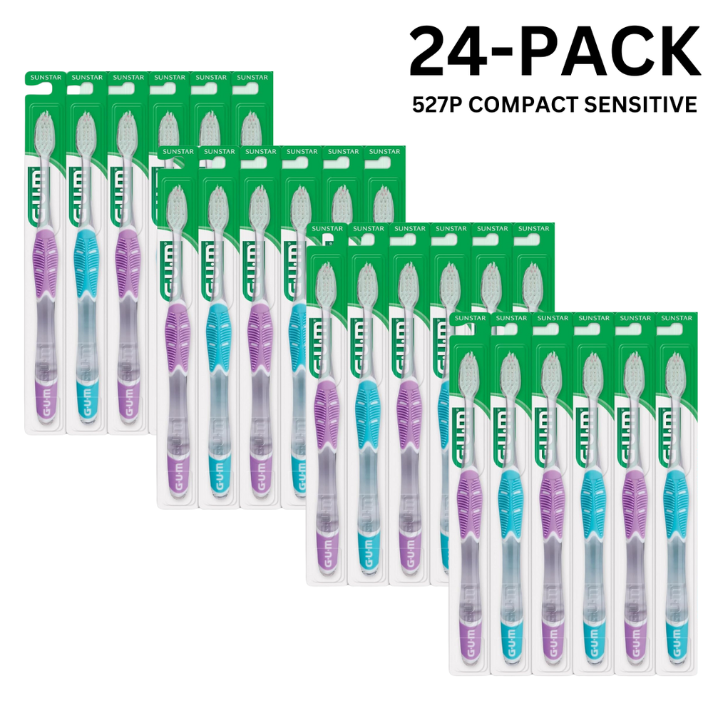 527P GUM Technique Deep Clean Toothbrush, Compact Sensitive, Bulk Lot Toothbrush