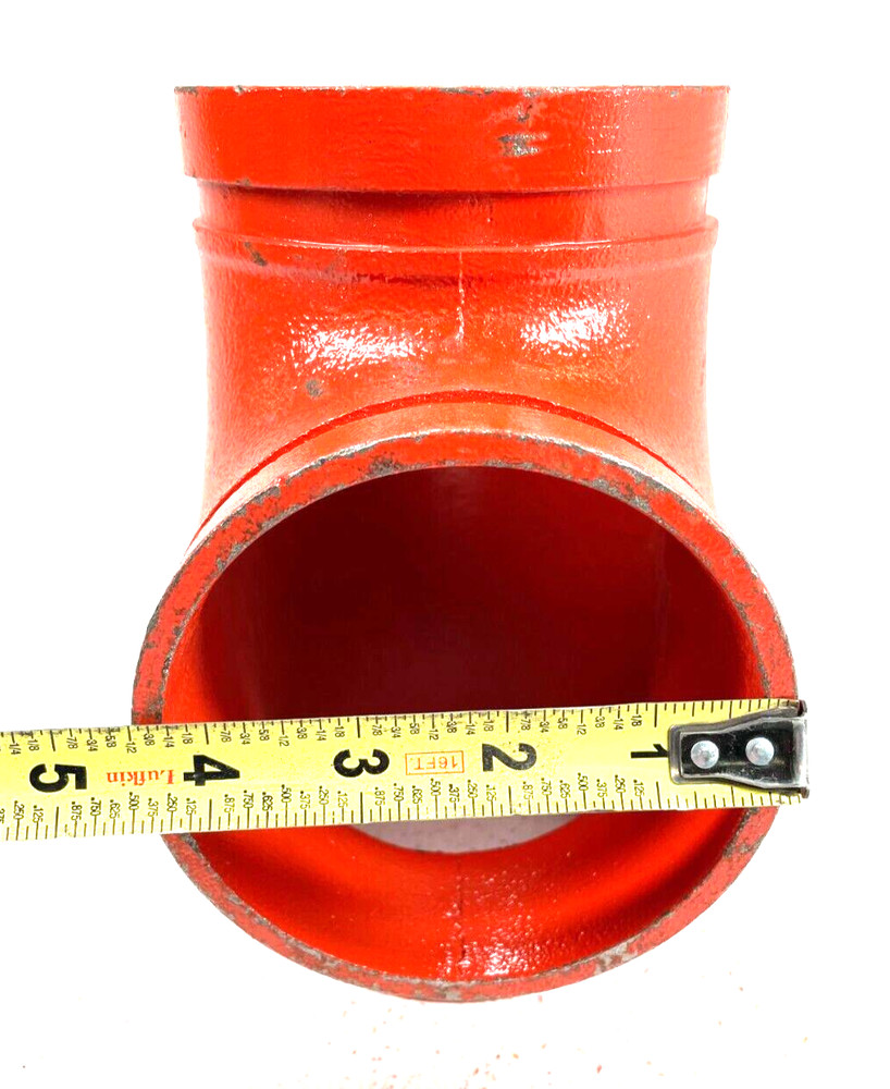 SPF Style ST-1 Straight Tee 4" Grooved End IPS Pipe Size Fitting