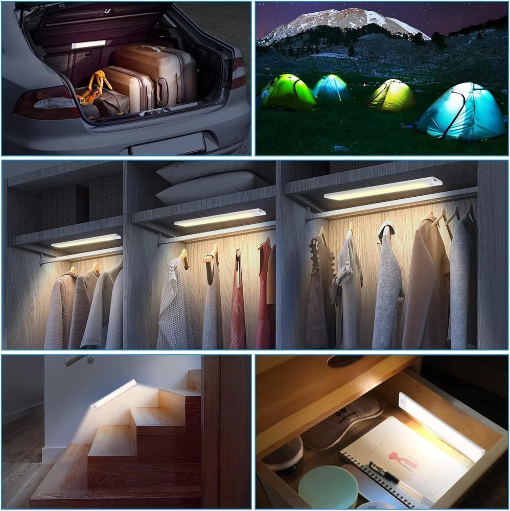 PREMIUM LED Motion Sensor Under Cabinet Light USB Rechargable Kitchen Lamp Strip
