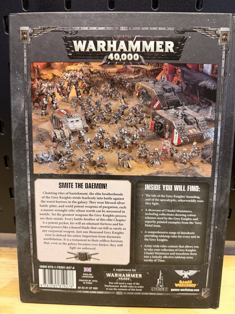 Warhammer 40k: Codex Grey Knights Hardcover: 2017