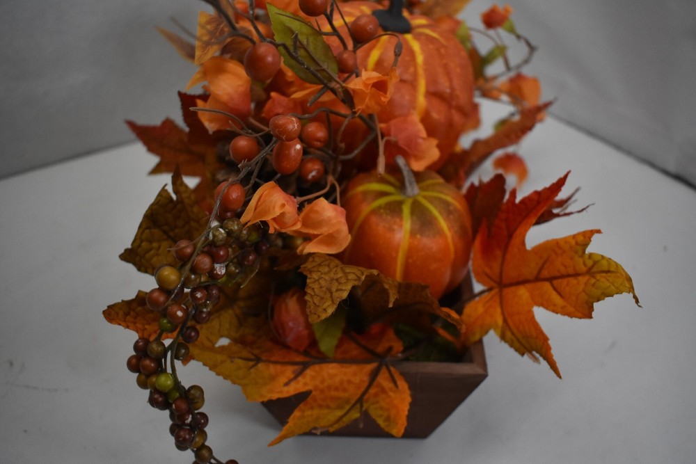 Halloween Fall Leaves Pumpkin Autumn Table Rectangular Bowl Table Home Decor