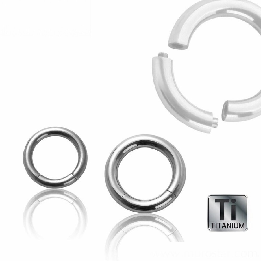 Piercing Titanium Segment Ring Belly Ear Nose Lip Universal Silver Breast Ring
