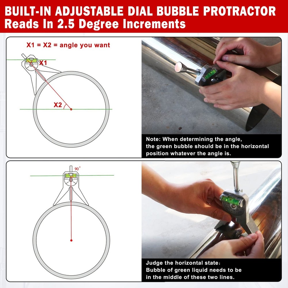 Anblak Pipe Center Finder, Pipefitter Tools w/Centering Head, Fitting...