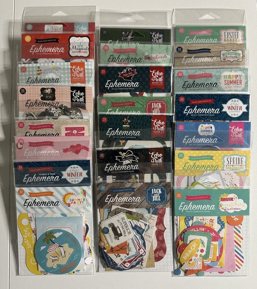Echo Park Ephemera Die Cut Packs Multiple Variations Available-You Choose