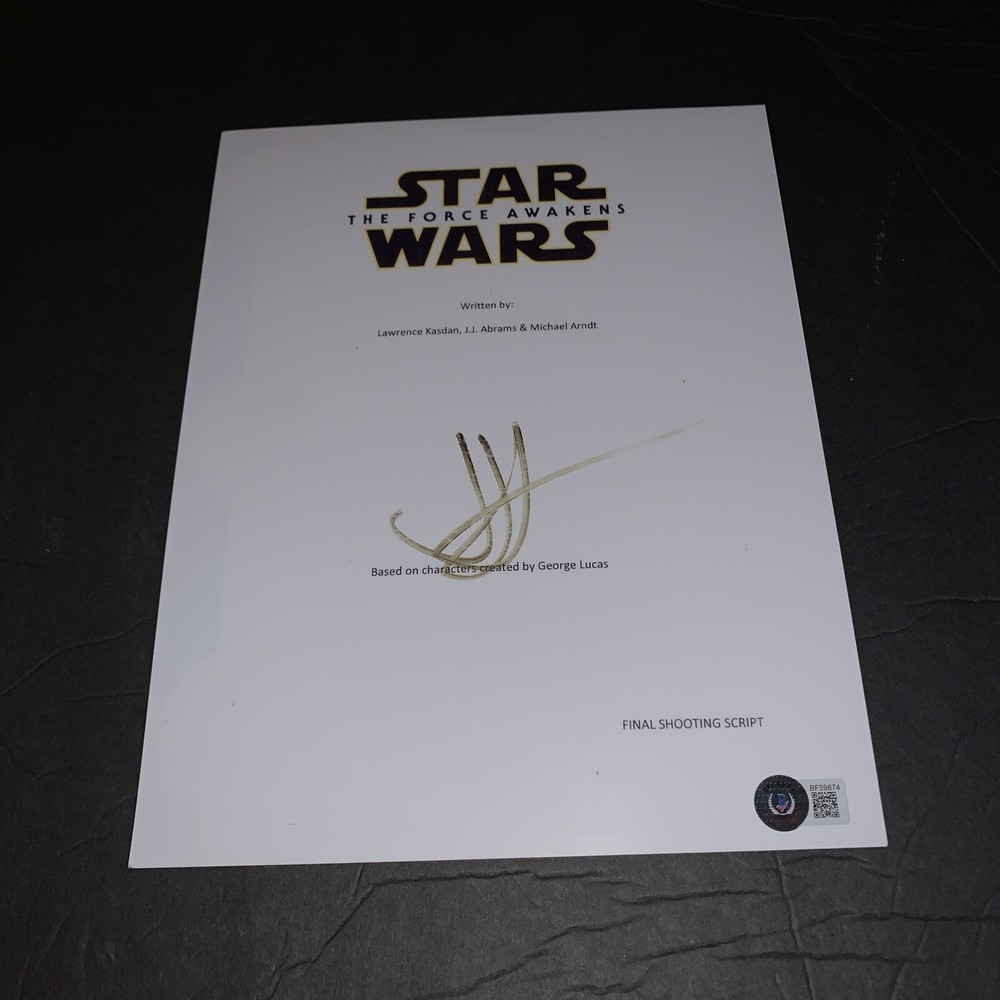 JJ Abrams Signed Star Wars The Force Awakens Script Cover Beckett BAS