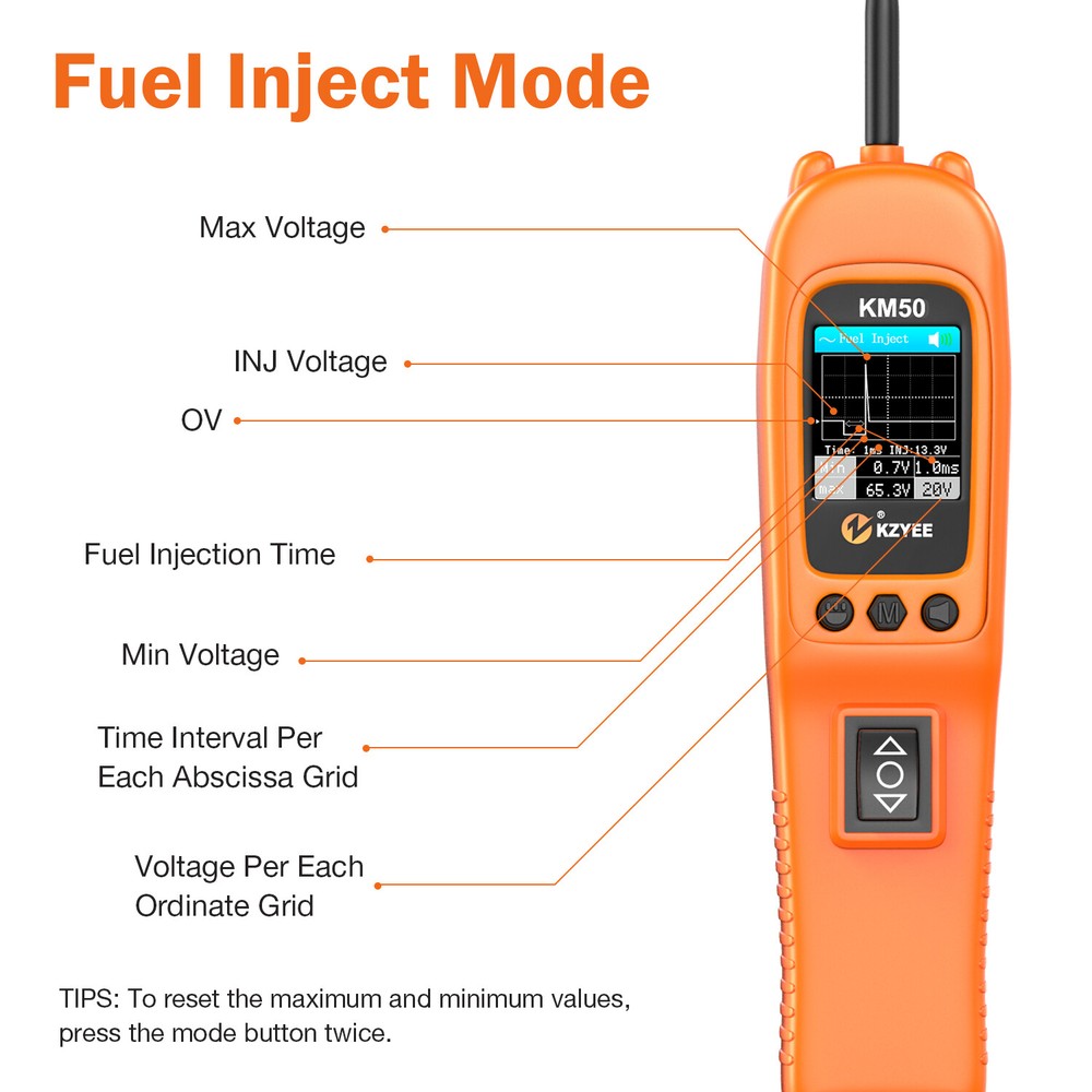 KZYEE KM50 PowerScan Electrical System 12V/24V Diagnosis Circuit Tester Tool US