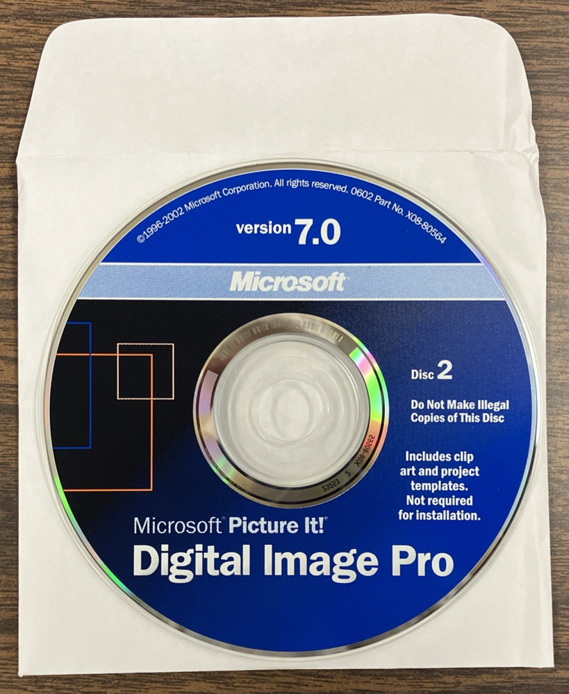 Microsoft Picture It! Digital Image Pro Version 7.0 - 2 CD Set - Photo Editing