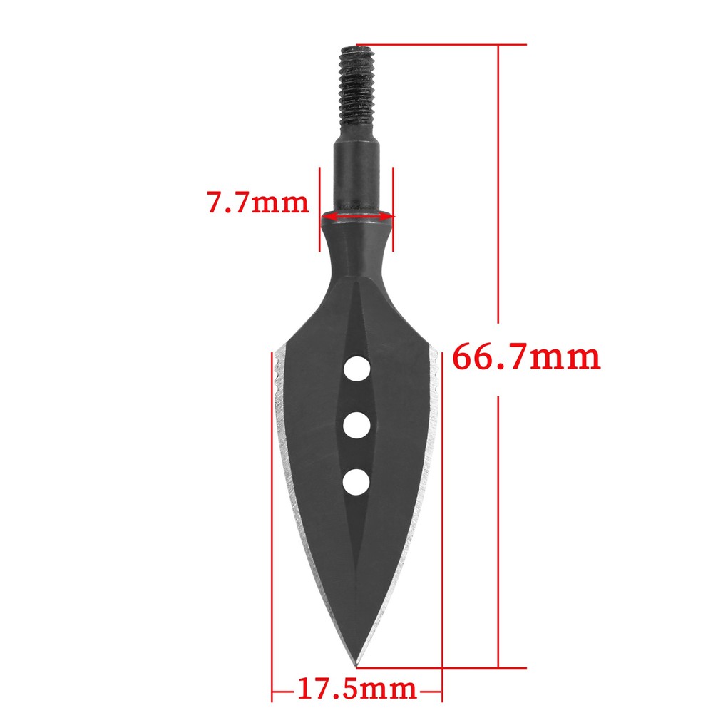 3X Arrowshead Traditional Broadhead Screw Points Tips Bow Arrows Archery Hunting