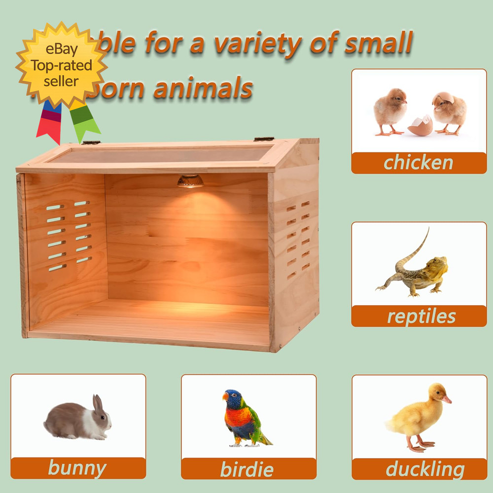 Brooder Box for Chicks, Chicken Brooder Box Chicken Heater Poultry Brooder with