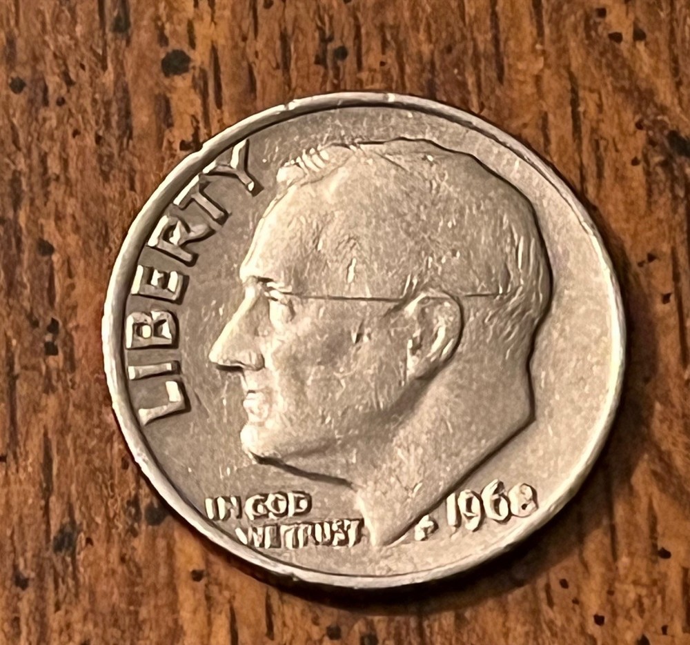 1968 Rare No Mint Mark Dime potential several mint errors