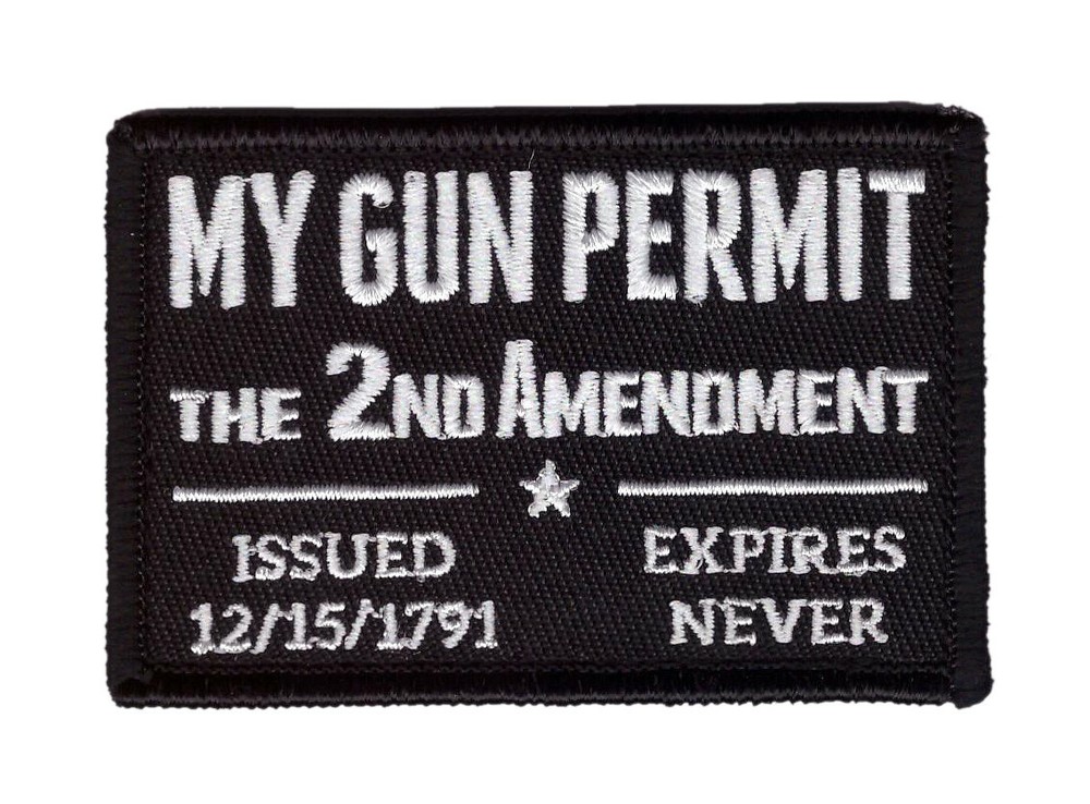 2nd Amendment My Gun Permit Biker Patch Sew on