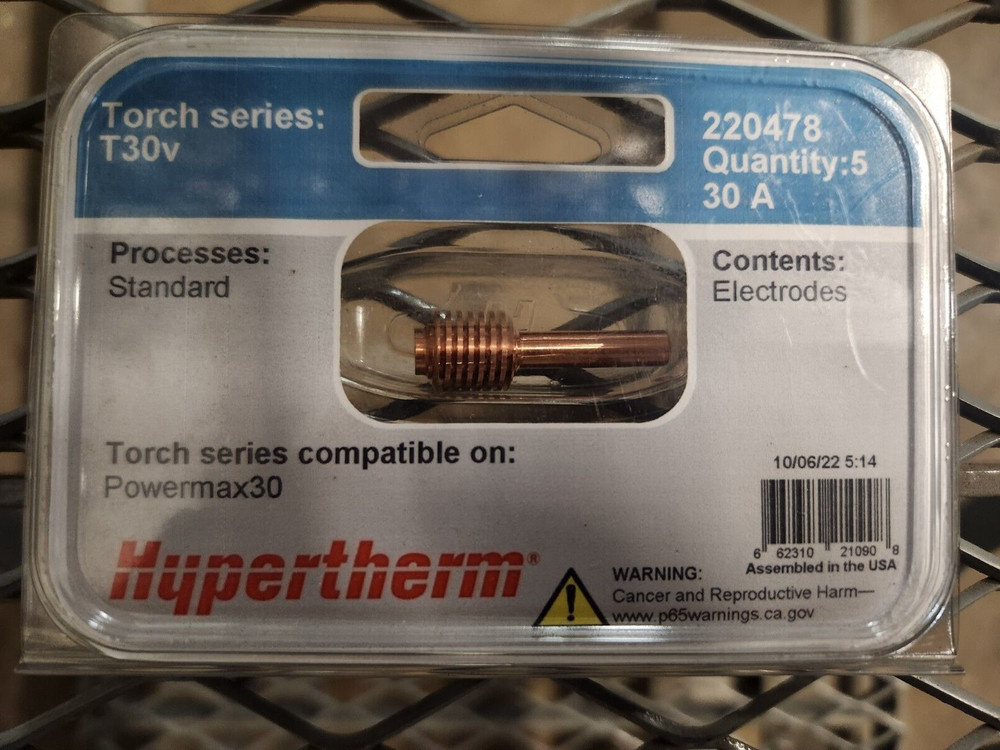 HYPERTHERM 220478 DRAG CUTTING ELECTRODE 30A, 5 PACK