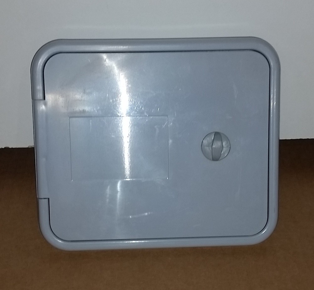 B&B Molders Multi-purpose Hatch 7-1/2" Thumb Lock Grey Electical Camper RV Boat