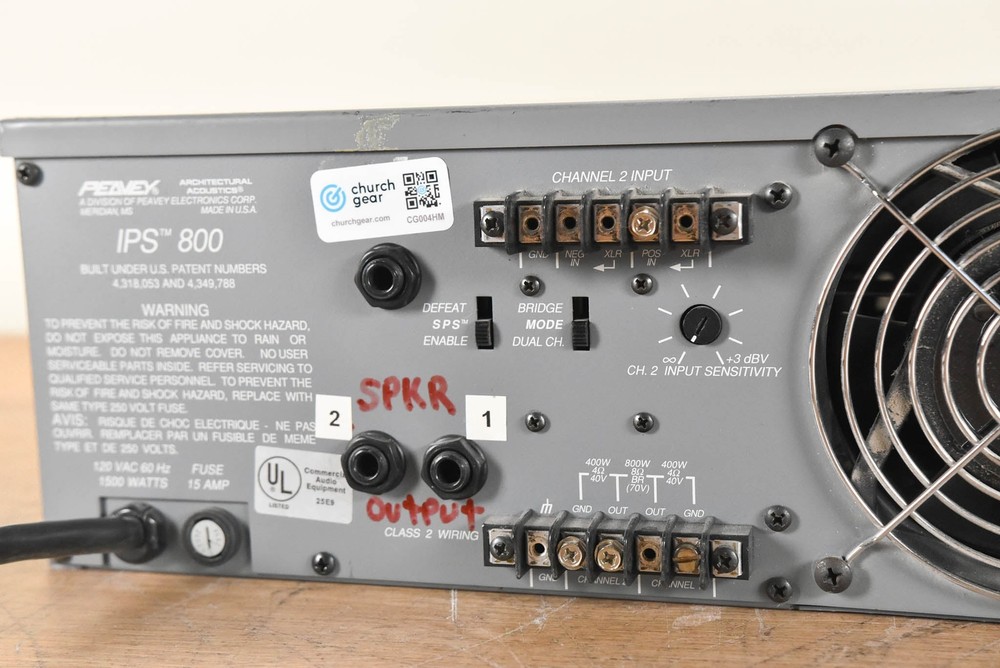 Peavey IPS 800 2-Channel Power Amplifier CG004HM