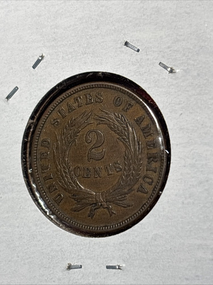 1865 Two Cent Piece Nice No Problem Copper Free Ship