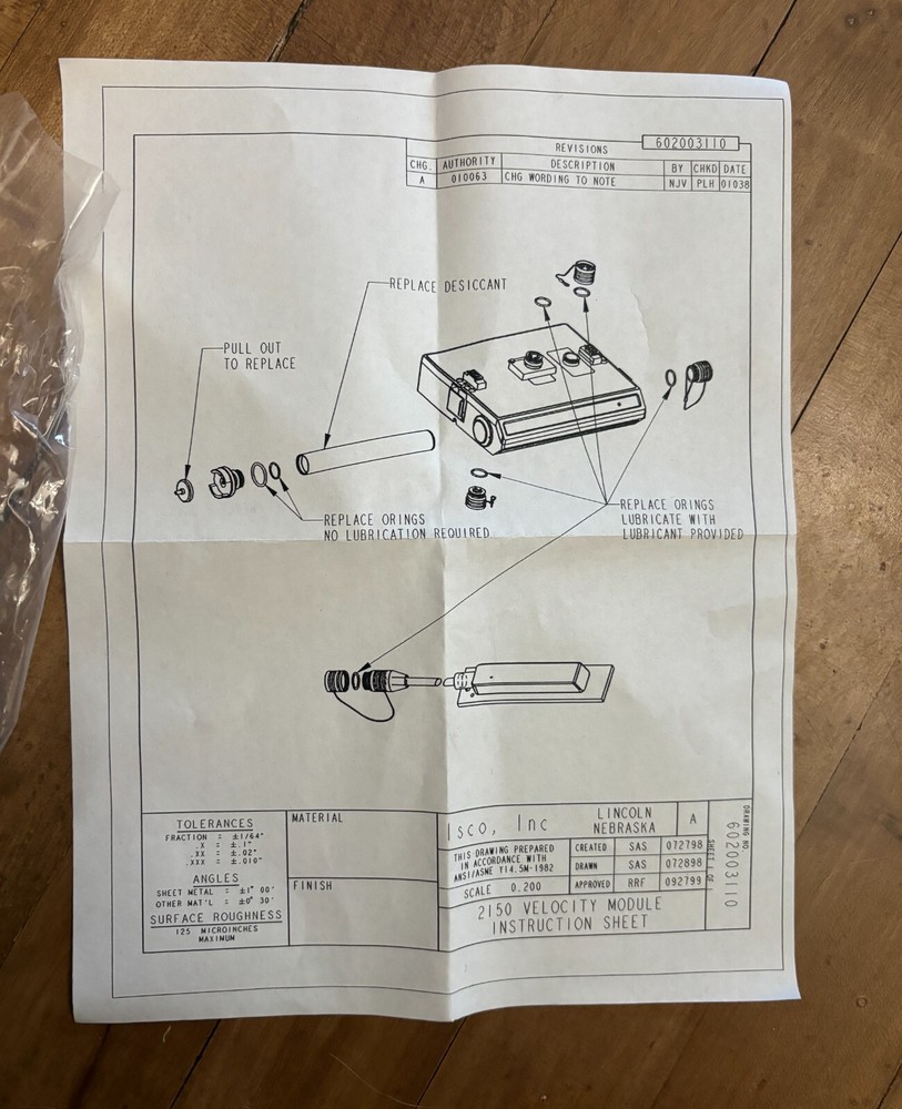Teledyne Isco 2150 Area Velocity Flow Module Maintenance Kit