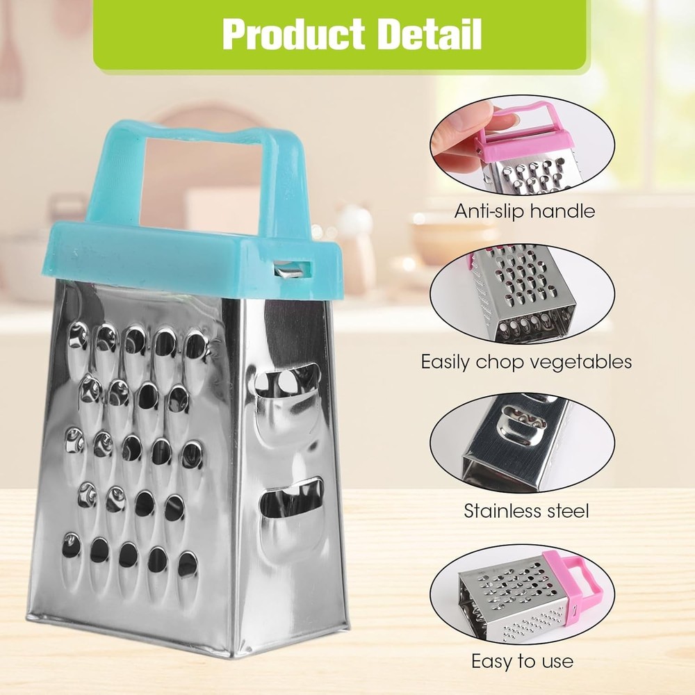 9-Pack Mini Cheese Graters & Vegetable Slicers Stainless Steel Kitchen Tools
