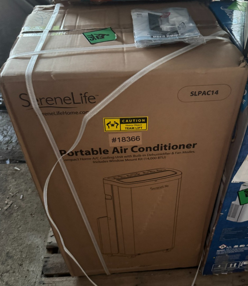 SereneLife 14,000 BTU Portable Air Conditioner, Dehumidifier, SLPAC14