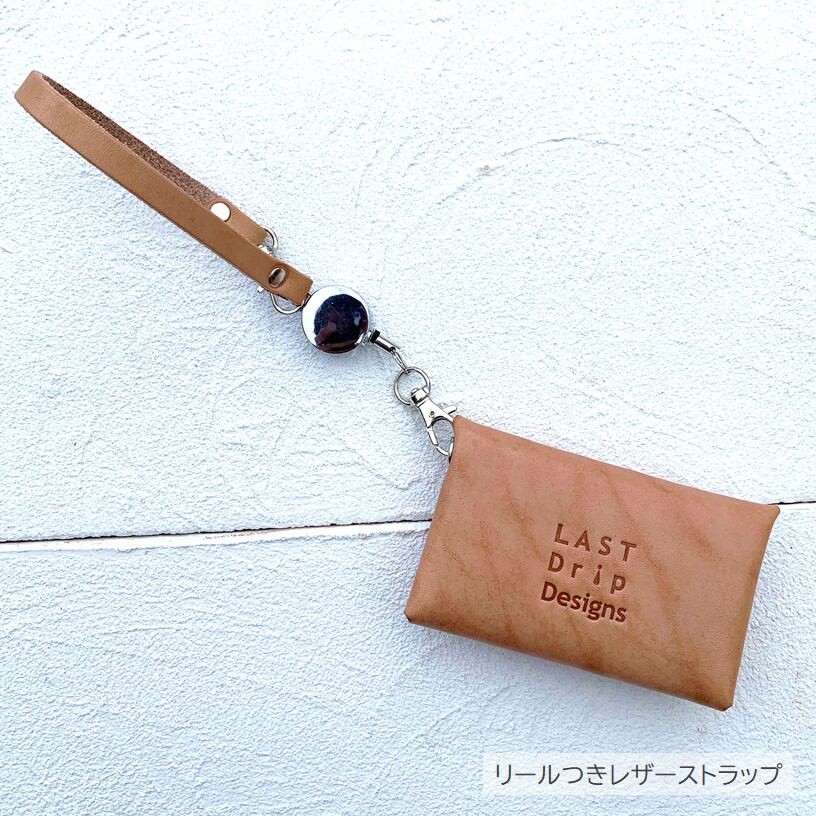Genuine Cowhide Leather Retractable Reel Strap Key Holder (Normal)