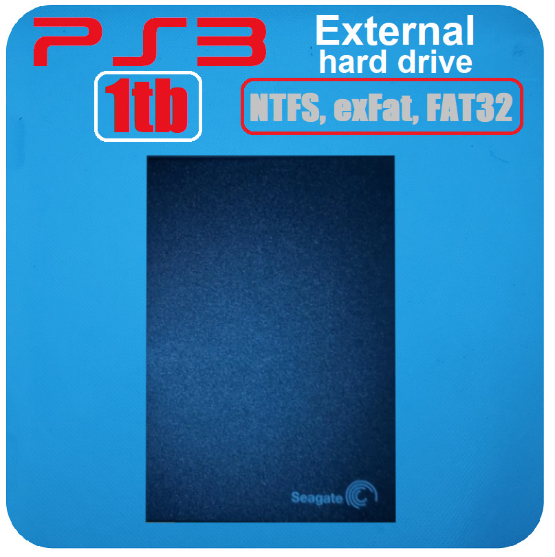 PS3 1TB External Hard Drive for Custom Firmware (mods) Select format