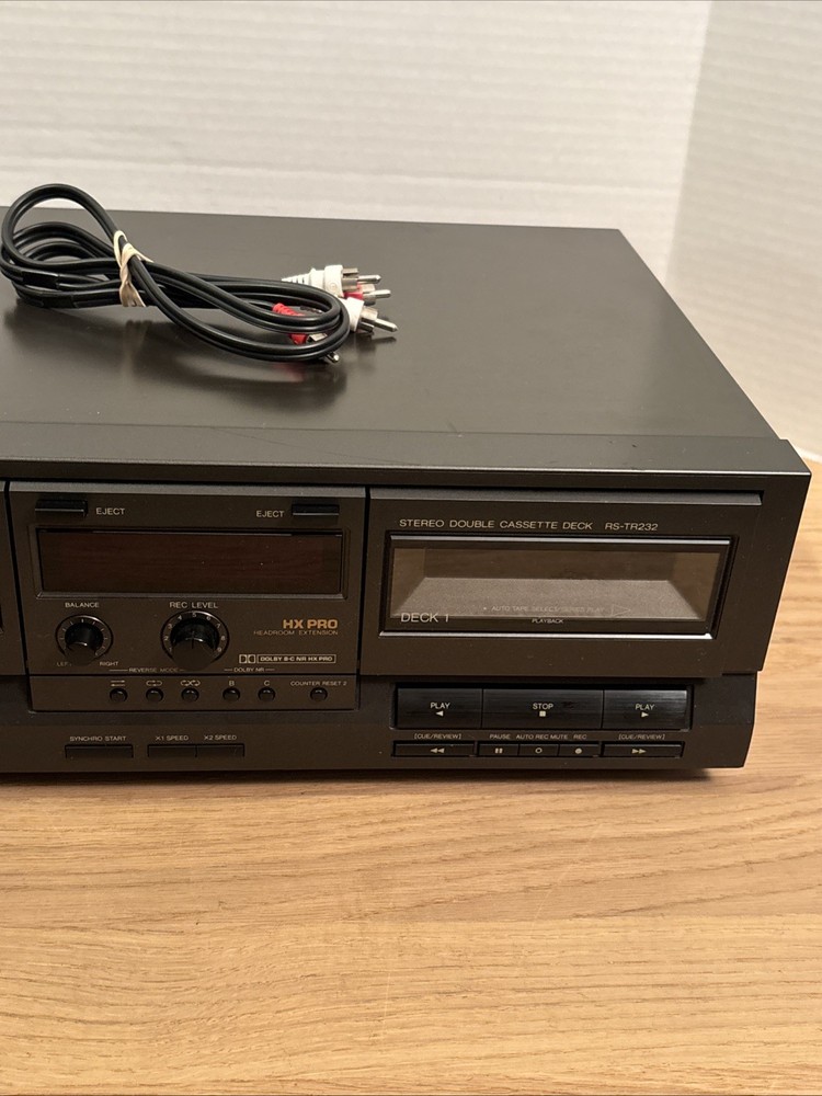 Technics RS-TR232 Dual Tape Deck - Tested - WORKS