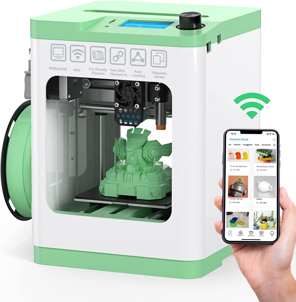 Tina2S 3D Printer with Wifi Cloud Printing, Fully Assembled and Mini 3D Printer
