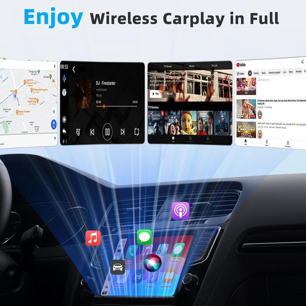 Junboer Mini Wireless Carplay Adapter for iPhone - Silver